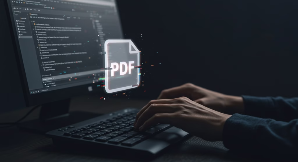 PDF 파일의 작업 방해
