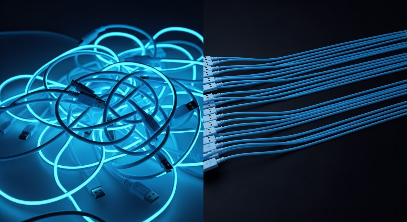 윈도우11 업데이트 후 USB 먹통, AS 없이 5분 만에 해결하는 3가지 설정법 4 USB 드라이버 충돌로 꼬여있던 시스템이 해결 후 깔끔하게 정리된 모습을 극적으로 비교하는 이미지