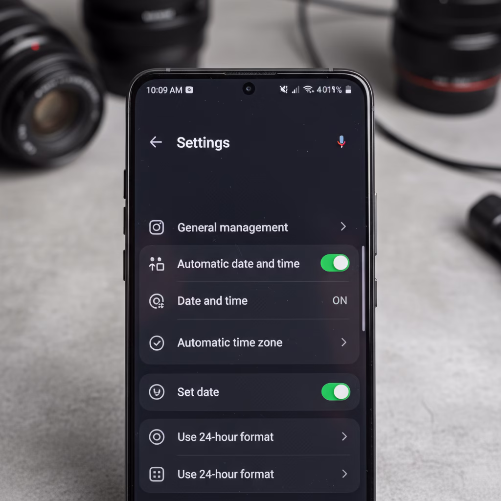 안드로이드 앱 설치 안됨, '다운로드 대기 중'의 진짜 원인과 5단계 해결법 6 안드로이드 설정에서 '자동으로 날짜 및 시간 설정' 옵션이 활성화된 화면