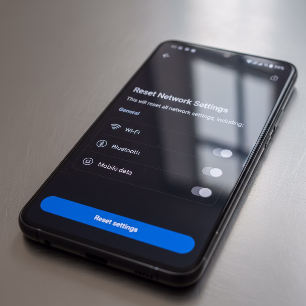 스마트폰 와이파이·데이터 갑자기 끊김? 안드로이드·아이폰 공통 AS센터 방문 전 자가 해결법 4 안드로이드폰 네트워크 설정 초기화 메뉴 화면. 와이파이, 블루투스, 모바일 데이터 재설정