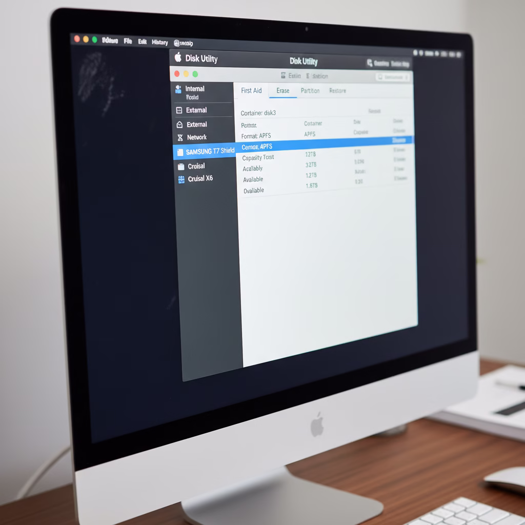 맥북 NTFS 외장하드 인식 실패 (파일 복사 안될 때), 유료 결제 전 3단계 무료 해결법 3 맥북 디스크 유틸리티에서 외장하드 이름이 '외장' 목록에 나타나는 화면, 인식 여부 확인