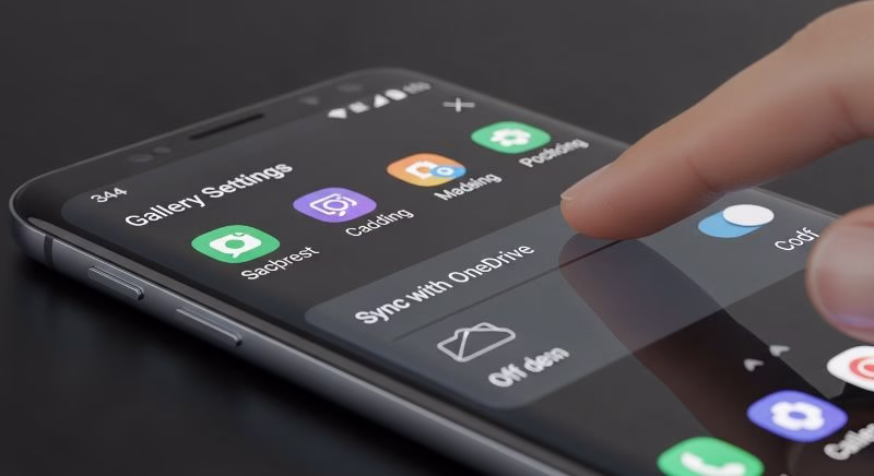 원드라이브 용량 늘리기 해결법 - 저장공간 부족 5GB 탈출 3가지 전략 (무료/유료) 5 삼성 갤럭시 스마트폰 설정 화면에서 갤러리 원드라이브 동기화 버튼을 끄는 모습
